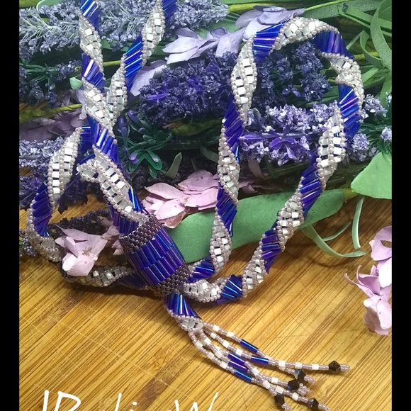 JRW Hand Made Adjustable Cowboy Purple Hat Band - Picture 9 of 10